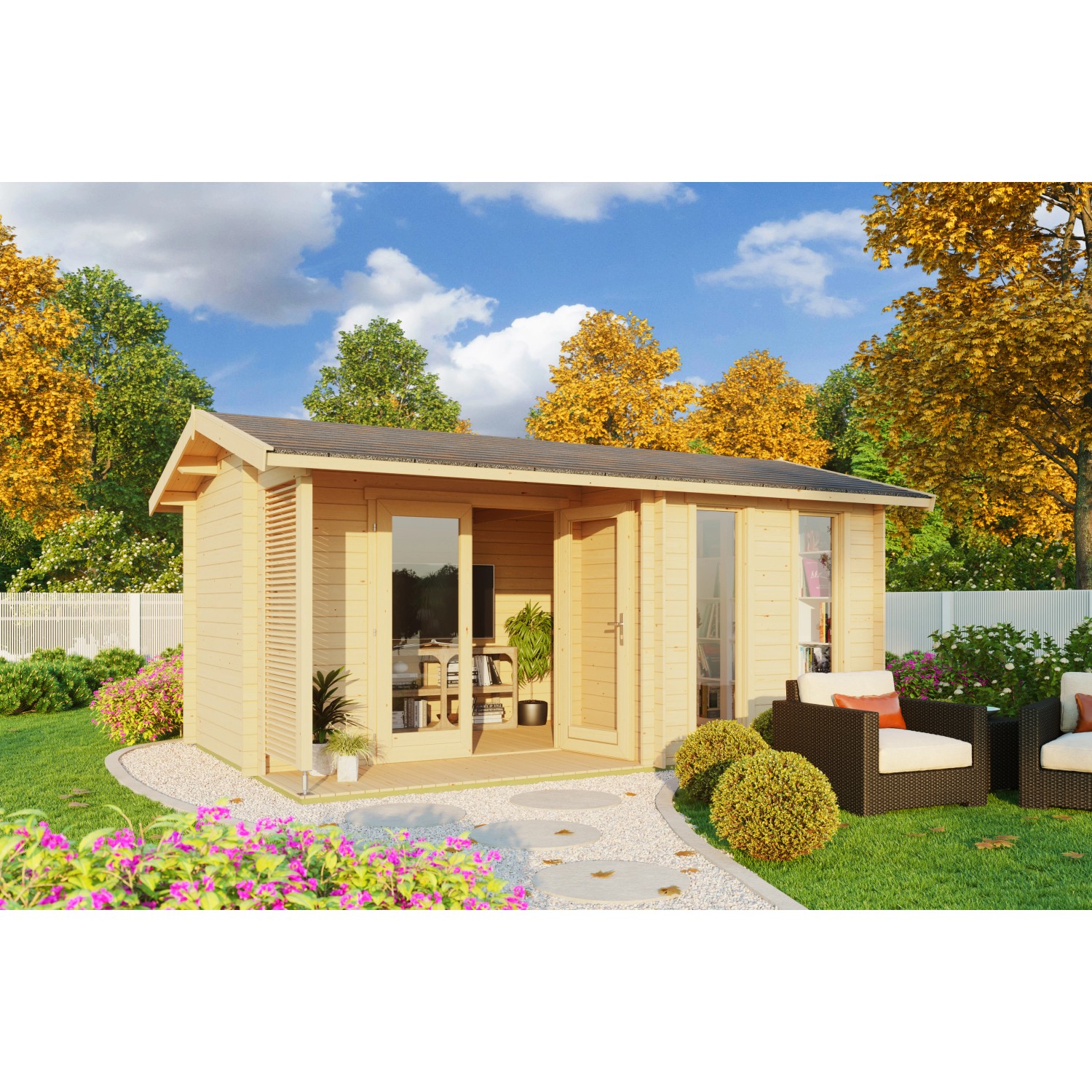 Lasita HolzGartenhaus Riverside Natur 540 cm x 357,1 cm kaufen bei OBI