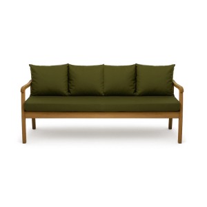 Grünes Setgarden Mix Bench Kissen für 3-Sitzer Gartenbank, 180x50 cm mit Rückenkissen.