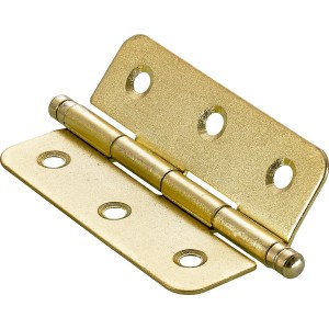 Hettich Zierscharnier, 60x40 mm, vermessingt, für Möbelbeschläge.