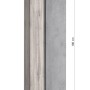 Held Möbel Seitenschrank Ancona, 65 cm breit, matt Weiß und Wotaneiche Dekor, Badmöbel.