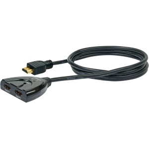 Schwaiger Automatischer HDMI-Umschalter 2 in 1 out Schwarz