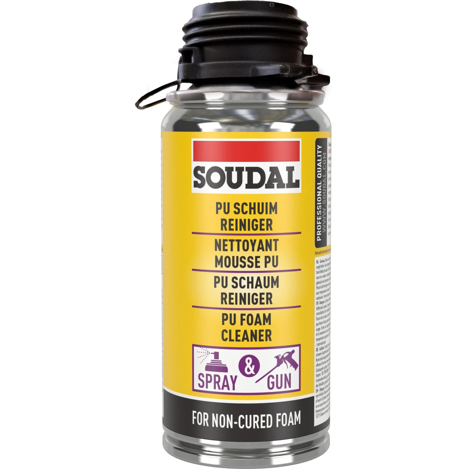 Soudal PU-Schaumreiniger 150 ml Spraydose. Entfernt frischen PU-Schaum, für Spray & Pistole.