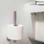 Tiger Boston Reserverollenhalter aus gebürstetem Edelstahl mit Toilettenpapierrolle.