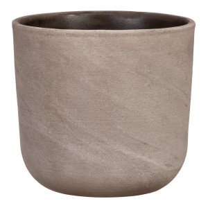 Scheurich Übertopf La Natura Travertino, Ø 13cm, aus Keramik im Marmor-Look für Innen.