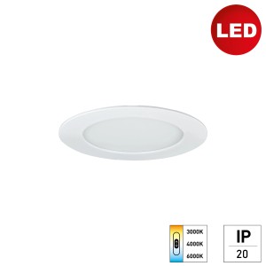 Weißes E2 Elektro Einbaupanel Style R 170, 12W LED Deckenleuchte.