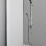 Sanoflex Seitenwand, 6 mm Sicherheitsglas, Chromprofil, 95x195 cm, für Duschkabine.