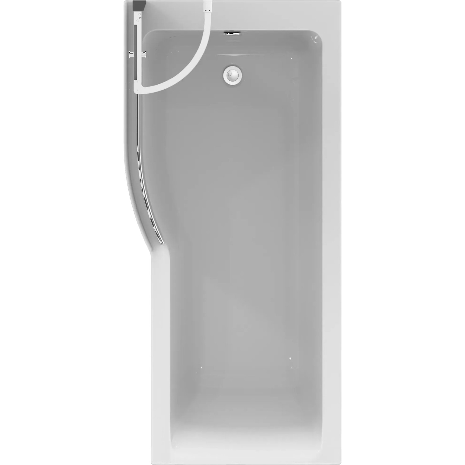 Ideal Standard Connect Air Duschwand mit Glas-Tür, beidseitig montierbar.