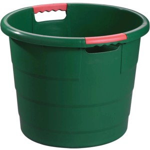 Grünes Garantia Universal-Rundgefäß Toni 45 l mit Tragegriffen für Garten & Hof.