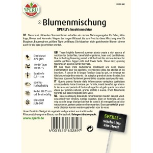Samenpackung Sperli's Insektennektar Blumenmischung für Bienen und Insekten.