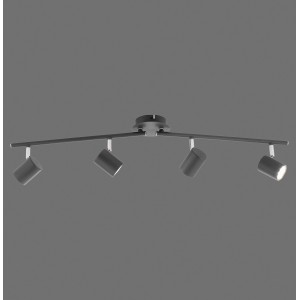 Anthrazitfarbener Just Light Spot Tarik, 4-flammig, mit schwenkbaren Spots. Ideal als Deckenleuchte.