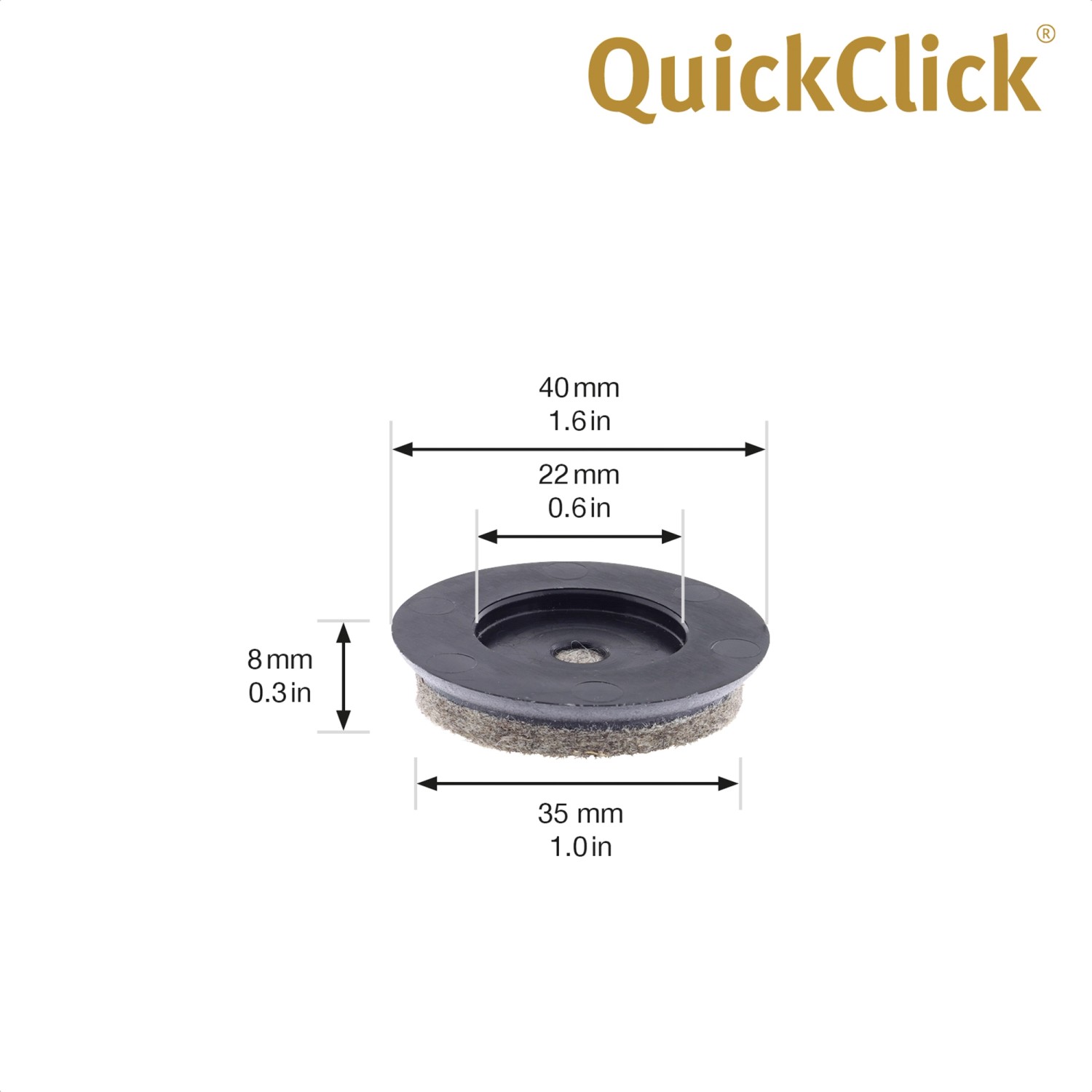 Wagner Ersatzgleiter-Set QuickClick Slim Ultrasoft EH7717 Ø 40 mm Braun 8-tlg._6