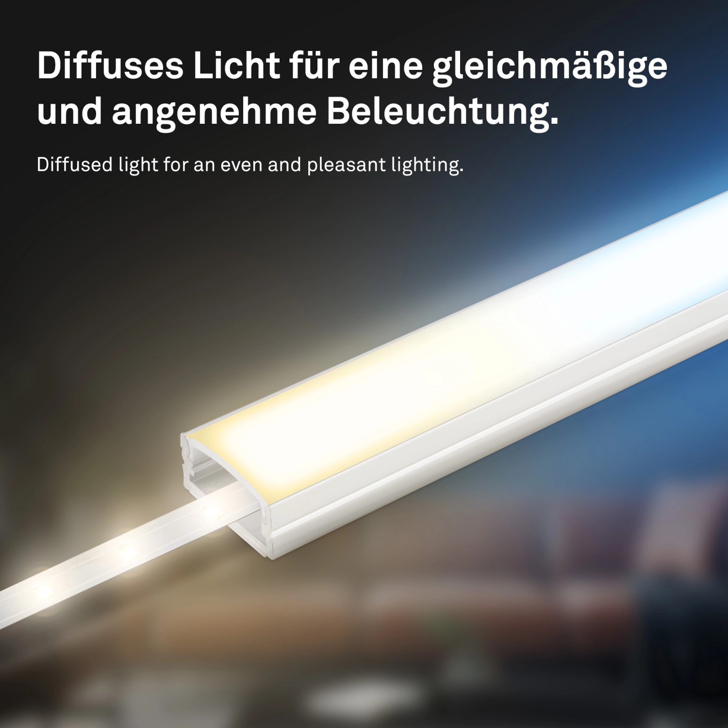 Briloner LED-Band Starter-Set mit CCT-Funktion, 2 m. Flexibler LED-Streifen für stimmungsvolle Beleuchtung.