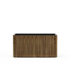 Herstera Garden Pflanzkübel Deco Planter, 50x100x50 cm, schwarz-natur, FSC®-zertifiziert.