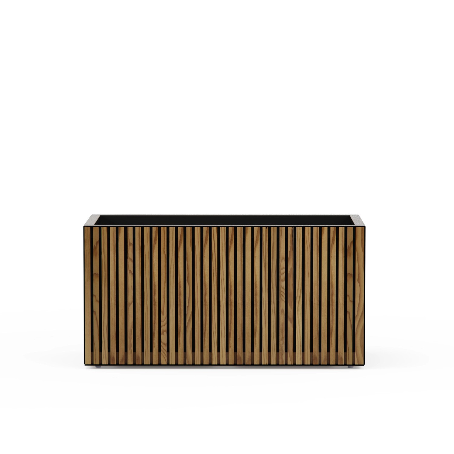 Herstera Garden Pflanzkübel Deco Planter M 50 x 100 x 50 cm Schwarz-Natur FSC®_2