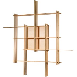 Designer Wandregal Dobar mit vielen Gestaltungsmöglichkeiten aus Holz.