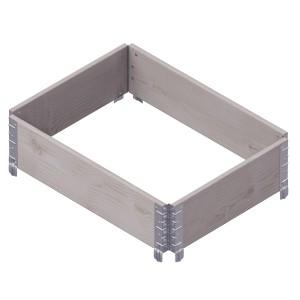 Graues Upyard Hochbeet (80x60 cm) aus Holz mit verzinkten Stahlverbindungen.