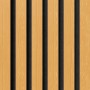 Akustikpaneel Eiche geölt mit schwarzem Filz, 32x240cm, 2er Set zur Wand- und Deckenverkleidung.