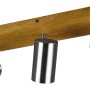 Trio Strahler Marley, 3-flammig, Nickel matt, Holz, Deckenspot für Wohn- und Schlafzimmer.