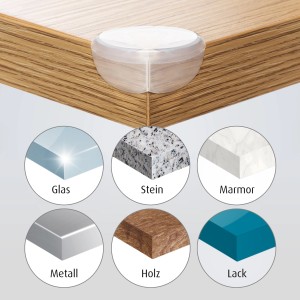 Reer Eckenschutz, transparent, 12er Pack. Kindersicherung für Tische und Möbel.
