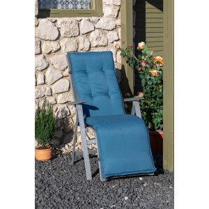 Marineblaue Beo Relaxauflage Thionville für Gartenliegen & Relaxstühle.