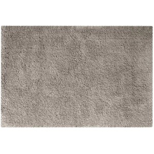 Rechteckiger, taupefarbener Spirella Elements Badteppich aus Baumwolle, 60x90 cm.