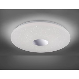 LED-Deckenleuchte Lavinia mit Sensor, Chrom, Ø 59 cm. Runde Deckenlampe mit Bewegungsmelder.