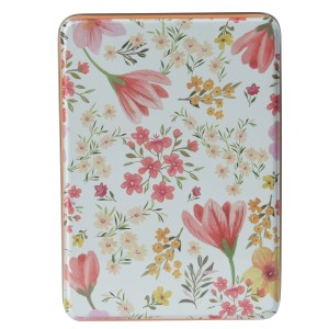 Bunte Vorratsdose mit Blumenmuster, 10,5x10,5x14 cm, dekorative Aufbewahrung für die Küche.