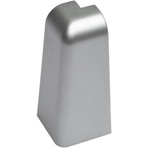 OBI Außenecke, Chrom Matt, 2er-Set, 60x20mm, für Sockelleisten, Zubehör für Laminat & Parkett