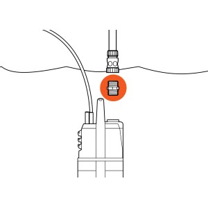 Gardena Pumpen-Anschlussstück 33,3 mm (G 1) für einfache Verbindung von Pumpe und Schlauch.