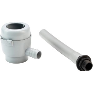 Garantia Füllautomat Mini DN 50-60, grau, mit Schlauch und Filtereinsatz für Regentonnen.