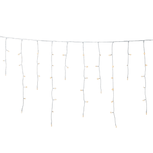 LED-Eisregen Lichtervorhang mit 200 bernsteinfarbenen LEDs für den Außenbereich.