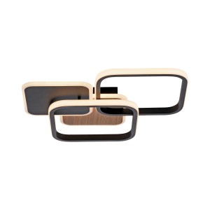 Just Light LED-Deckenleuchte Sevent 8,7 cm x 39,4 cm Holzdekor