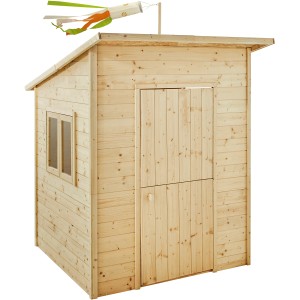 Soulet Kinderspielhaus Santa Monica aus Holz mit Tür und Fenster. Ideal für Kinder zum Spielen im Garten.