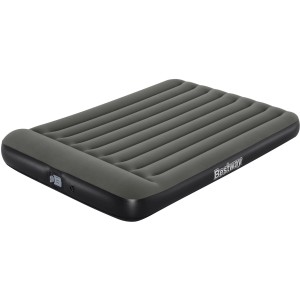 Bestway Luftbett TriTech Double XL mit integrierter Pumpe, grau. Ideal für Camping und Zuhause.