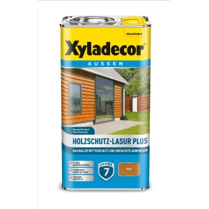 Xyladecor Holzschutz-Lasur Plus Kiefer, 4 l Dose. Holzlasur für Aussenbereiche.