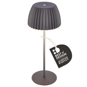 Brilo Akku-Tischleuchte Riffle Dimmbar Touch Anthrazit