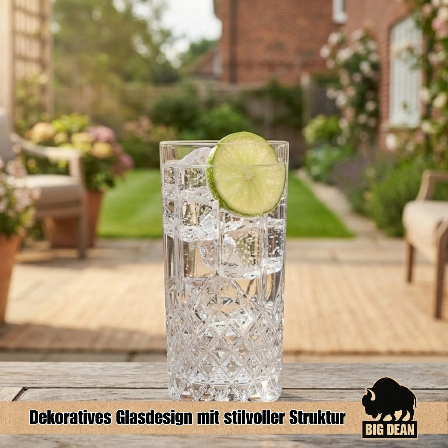 BigDean Wassergläser Gläser Trinkgläser Set Longdrink Cocktail Gin Wasser Longdrinkgläser Cocktailgläser Spülmaschinenfest Transparent Mit Kristall kaufen bei OBI