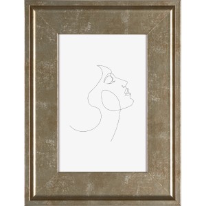 MDF-Bilderrahmen Venezia in Gold-Silber, 10x15 cm, mit Papier-Inlay.