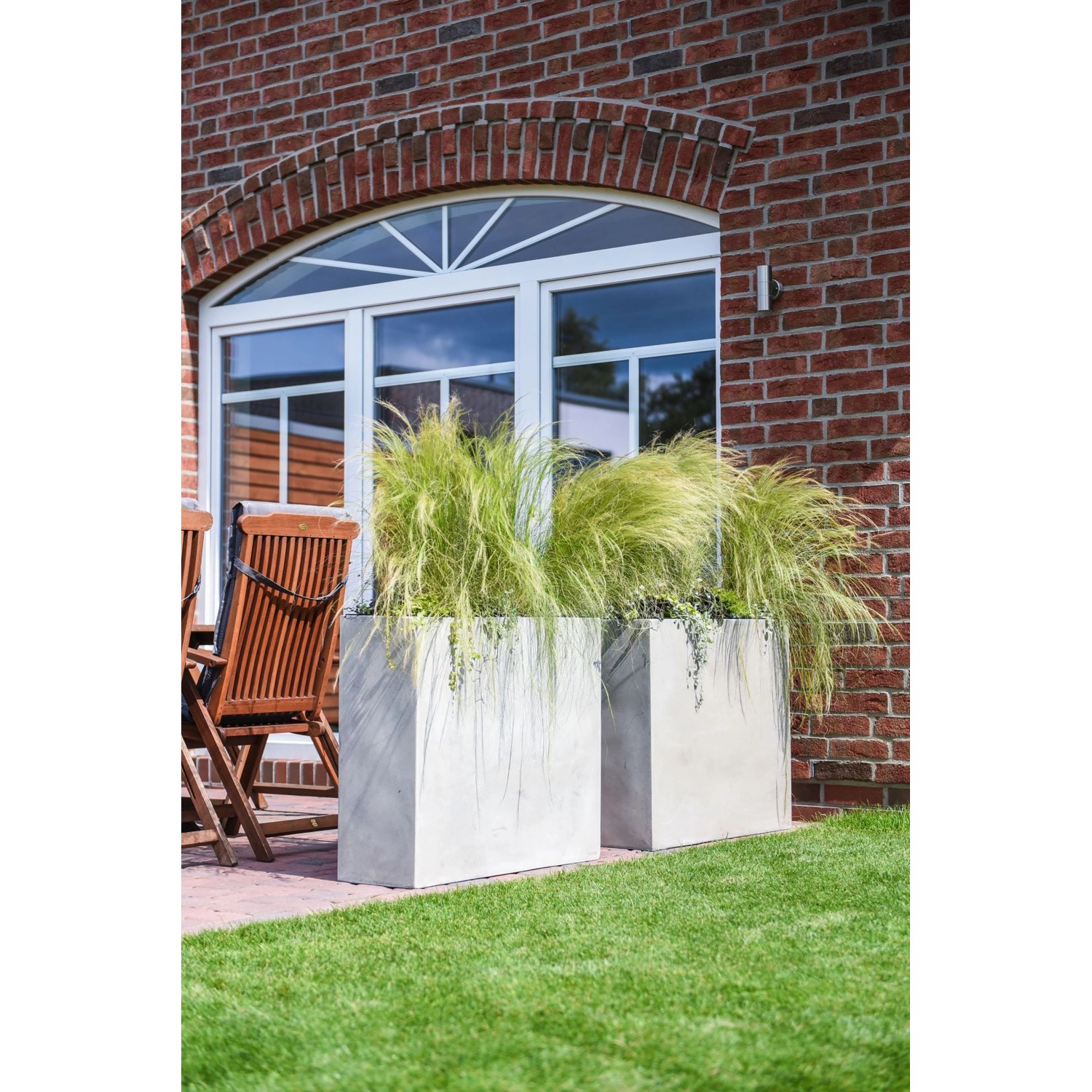 Vivanno Pflanzkübel Elemento 88 cm x 30 cm x 75 cm Betonoptik Grau