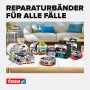 Tesa Reparaturbänder: Eine Auswahl verschiedener Klebebänder auf einem Holztisch. Ideal für vielseitige Reparaturen.