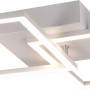 Moderne, schwenkbare LED Deckenleuchte Trail in Weiß matt, 7 x 44,6 x 39,6 cm.
