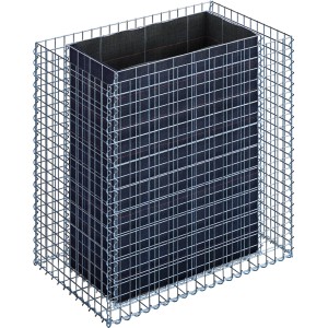 Gabiona Gabionen-Hochbeet, eckig, 100x100x60 cm, Maschenweite 5x5 cm. Drahtkorb für Steine und Pflanzen.