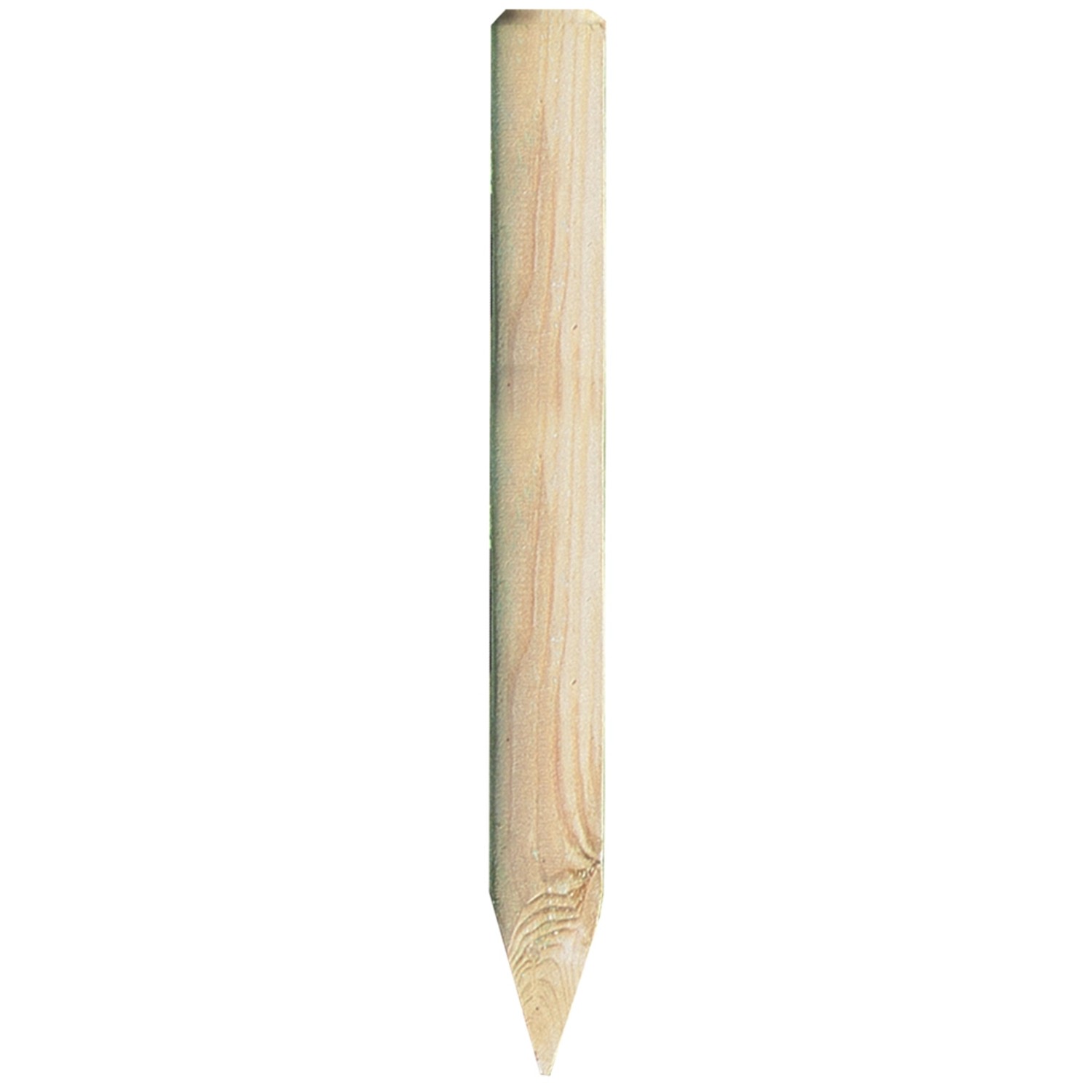Mini-Palisade, druckimprägniert, Ø 8 cm, 75 cm lang, aus hellem Holz, für Beeteinfassung.