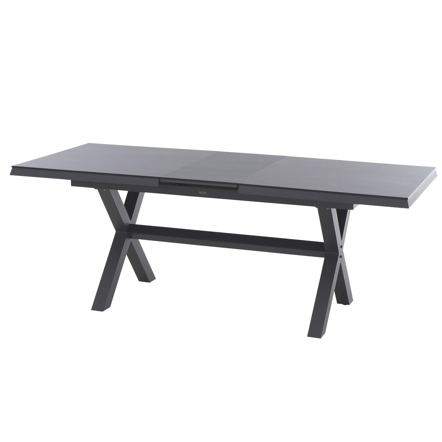 Ausziehbarer Siena Garden Gartentisch Ferrostone, 100x260 cm, mit Aluminiumgestell.