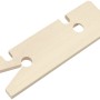 LUX Laubsägebrettchen Classic aus Holz, Buche, mit Aussparungen für präzises Sägen.