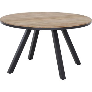 Runder Siena Garden Gartentisch Zurigo in Anthrazit mit Holzoptik, Ø 130 cm.
