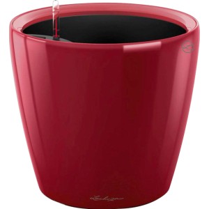 Lechuza Classico Premium LS Pflanzgefäß, Ø 35cm, Scarlet Rot, hochglänzend.