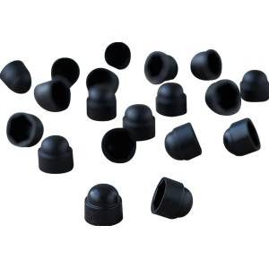 Juliana Abdeckkappen, 20 Stück, schwarz, für Gewächshaus-Zubehör: Schützen Muttern vor Rost und verbessern Optik.