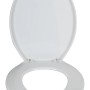 Weißer WC-Sitz Aurora aus Thermoplast, offen.