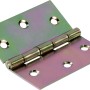 Gelb verzinktes, käntiges Scharnier, 70x70 mm, für bewegliche Verbindungen.